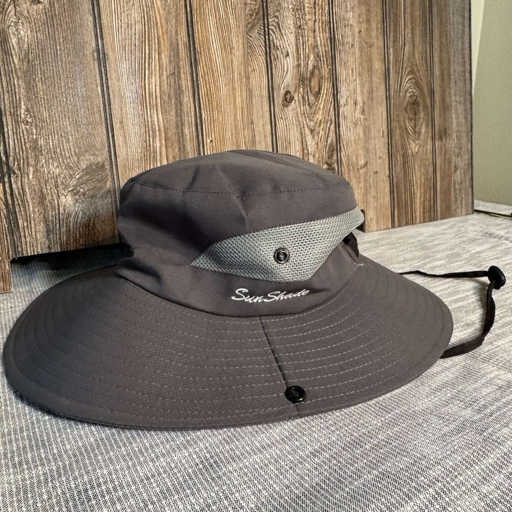 SunShade Gray Wide Brim Hat